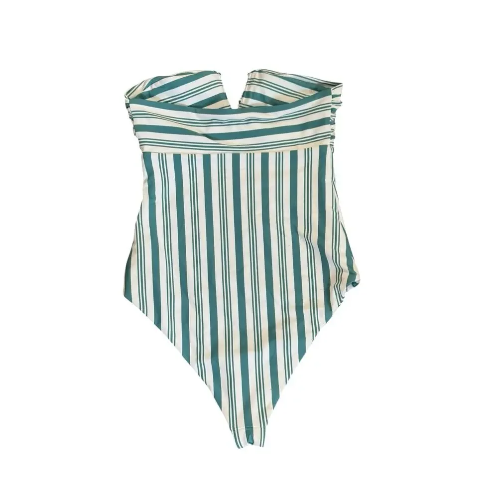 NWOT! Susana Monaco Swim Stripe V Wire One Piece - Size Small (MSRP 158)